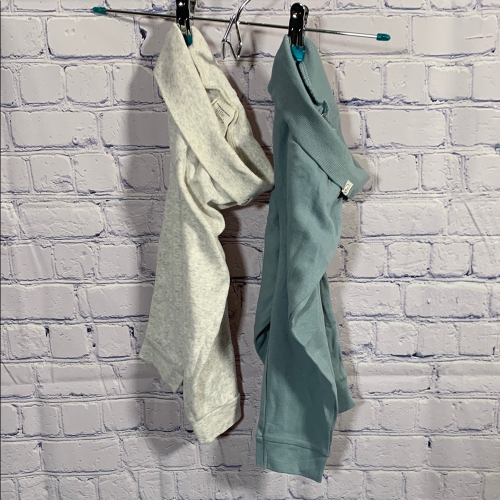 Carter's Little Planet Organic Leggings Bundle of 2 Gray & Turquoise Sz 18M